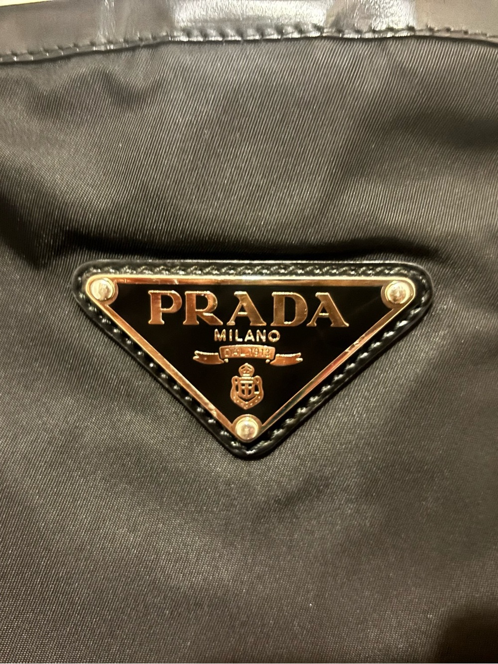 Prada Tessuto Vintage Black Nylon Tote Bag with Authentication card - Picture 3 of 11